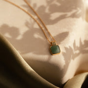 Jade Pendant Necklace 18K Gold